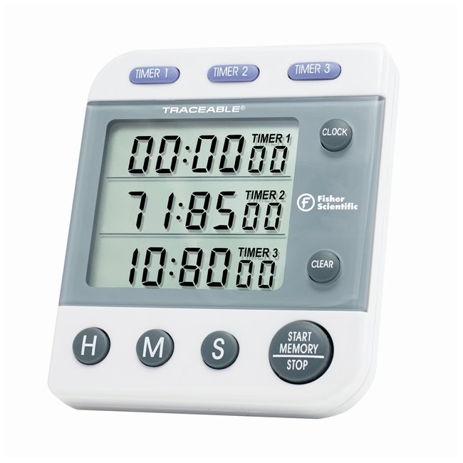Traceable® Triple-Display Clock/Timer with Calibration