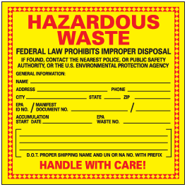 Label, Hazardous Waste